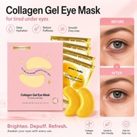 Masques dorés éclaircissants pour le contour des yeux, patchs revitalisants pour réduire les poches et hydrater, patchs roses pour les cernes