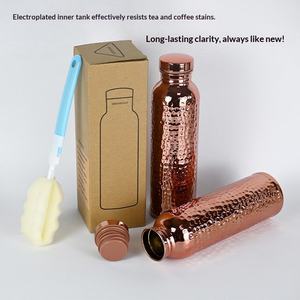 Luxury Plating <strong>Copper</strong> <strong>Water</strong> <strong>Bottle</strong> 800ml Stainless Steel Lab-Tested Ayurveda <strong>Copper</strong> Drinking <strong>Copper</strong> Vessel <strong>Bottle</strong> for Women Men - Product Image 2