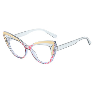 Monturas de Gafas Transparentes Color Rosa Ojo de Gato, con Bloqueo de Luz Azul, Montura Completa, Gafas Ópticas para Mujer, Uso Diario - Product Image 5