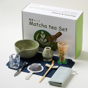 Özel baskılı kutu logolu BAMBUS komple kişiselleştirilmiş Matcha çayı araç seti - Product Image 1