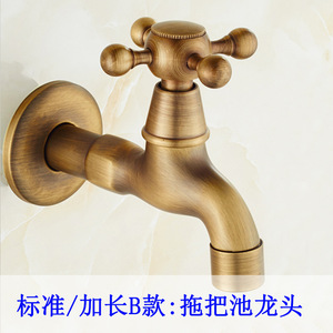 Robinet mural simple en cuivre antique Saint-Ruijia 20 mm pour évier de serpillière, style rétro - Product Image 4