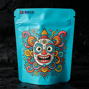 Smell Proof Recyclable Resealable Stand up Mylar Pouch Silk Screen Printed Aluminum Foil Ziplock <b>Bag</b> for Food Storage - Product Image 1