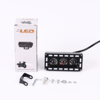 Phare antibrouillard/feux de route LED Yongyou YYZ-02 haute luminosité 6500 lumens avec lentille optique, antichoc, 12-50V, pour moto, longue autonomie