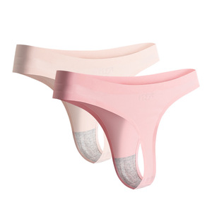 Culottes string invisibles pour femmes, sans coutures, respirantes et confortables pour l'entraînement, sous-vêtements doux - Product Image 4