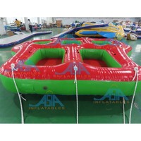 Bateau gonflable en forme de beignet pour 6 à 8 personnes / Tube gonflable remorquable pour sports nautiques / Bateau disco remorquable pour jeux aquatiques
