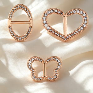 Fashion Circular Rhinestone Metal Buckle <b>Scarf</b> Rings Gold and <b>Silver</b> Plated Luxury Pin On Badges for Women - Product Image 3