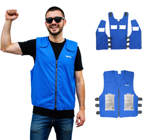 Gilet rafraîchissant en coton ignifuge avec pochettes de gel réutilisables pour la fonderie, le soudage, la construction et le stress thermique - Vente en gros - Product Image 1