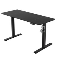 Bureau de travail moderne minimaliste à cadre en acier, réglable électriquement, idéal pour appartement et bureau à domicile – Table d'ordinateur très vendue