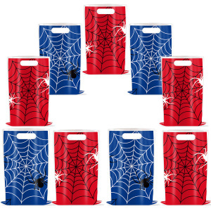 Bolsa de regalo 10 piezas-tela de araña azul roja