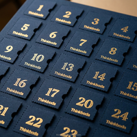 Coffret Cadeau de Luxe Calendrier de l'Avent de Noël 24 Jours avec Spiritueux – Boîte Personnalisée pour Mini Bouteilles – Solution Intégrée pour Agences de Cadeaux