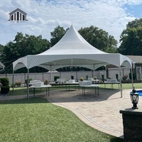 Tente de réception gonflable portable, mobile, personnalisable, robuste, pour mariage, salon professionnel, dôme hexagonal, sac de transport, coupe-vent, imperméable