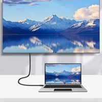 Cable de Datos Compatible de 15 Pulgadas, USB 3.2, 20 Gbps, Tipo-C Macho a Macho, Duplicación de Video 4K, Carga Rápida de 100 W, Negro