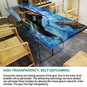 Kit de <span class=keywords><strong>resina</strong></span> epoxi 2:1, <span class=keywords><strong>resina</strong></span> epoxi transparente de alto brillo, fácil de mezclar, <span class=keywords><strong>resina</strong></span> artística para revestimiento y fundición, mesas de Río de mesa superior - Product Image 4