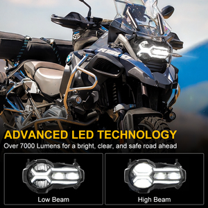 Faro Anteriore per <span class=keywords><strong>Moto</strong></span> LOYO Light con Omologazione E-Mark, Lampadina Alogena con Abbagliante/Anabbagliante e DRL per BMW R1200GS 2014-2019 - Product Image 3