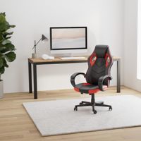 Chaise présidentielle souple au design moderne, accoudoir fixe, pivotant à 360 °, en similicuir, plateau réglable, base en nylon, chaise de bureau