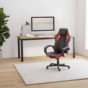 Weicher Präsidenten stuhl im modernen Designs til Feste Armlehne 360 ° drehbarer verstellbarer Kunstleder-Schreibtischs tuhl mit Nylon basis - Product Image 2