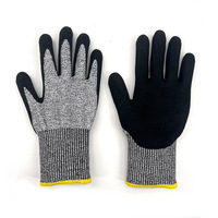 Gants en nitrile HPPE de qualité A5, certification CE EN388 niveau 5, résistants aux coupures, antidérapants, résistants à l'huile ; Gants