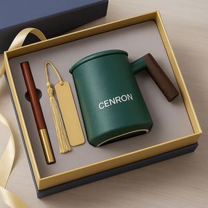 Coffee/Tea Mug <b>Gift</b> <b>Box</b> for Companies | Premium Pen Included, Gold logo Service, Wholesale Factory Pricing - Product Image 6