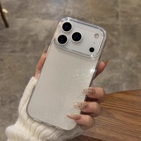 Coque de téléphone transparente scintillante tendance pour iPhone 17 Pro Max 16 15 14 13 12 11 XS X XR 7 8 16 Plus 16E 17 Air