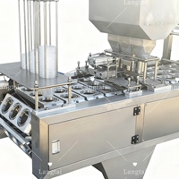 Ligne de production de capsules de café entièrement automatique Langtai, machine de remplissage et de scellage de gobelets à bulles de thé