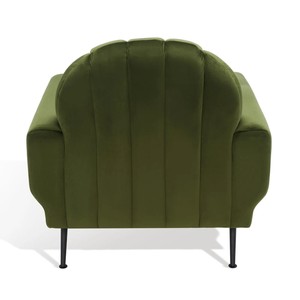 Sillón Individual <span class=keywords><strong>de</strong></span> Salón <span class=keywords><strong>de</strong></span> Estilo Nórdico Moderno, Sillón <span class=keywords><strong>de</strong></span> Tela, Estilo Italiano <span class=keywords><strong>de</strong></span> Lujo Ligero, Terciopelo Verde <span class=keywords><strong>Oliva</strong></span>, Ecológico - Product Image 3