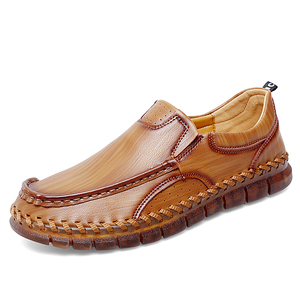 Mocassins pour hommes, chaussures de conduite, Penny Loafer, en cuir microfibre, à bout bas, à enfiler, faits main, décontractés, respirants, pour l'extérieur - Product Image 2