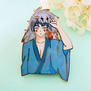 เข็มกลัดโลหะสั่งทำเข็มกลัดผู้ผลิตโลโก้ตัวการ์ตูนน่ารักหมุดเคลือบสีทองลายกุหลาบแวววาว - Product Image 3