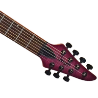 Guitare électrique OEM personnalisée en usine corps en bois d'acajou 7 cordes prix érable palissandre arrière/côté matériel guitare électrique