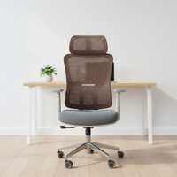 Chaise de bureau ergonomique moderne en tissu maillé respirant, hauteur réglable, pivotante à 360 degrés, avec support lombaire, dossier haut, pour école et hôtel