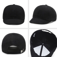 Vente en gros de casquettes de baseball 6 panneaux à bord court non structuré casquettes de baseball chapeaux vierges ajustés chapeau en velours côtelé