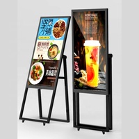 Écrans de kiosque pliables Cosun menu d'affichage de kiosque debout au sol portable, écrans numériques autoportants