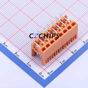 KF2EDGER-3.5-2*8P Plug-in Terminal Block Bent Lead Through Hole,P=3.5mm Connector Board-to-Board / Socket Open 2x8P 3.5mm Orange - Product Image 2