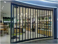 Porte pliante en polycarbonate en plastique transparent, 50 pièces, accessoire de magasin Commercial, porte en PVC