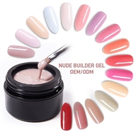 Gel de construction Hema TPO Free Écologique 4S Séchage Rapide Non Toxique Marque Privée 1KG 15g Nude Transparent Pailleté Gel Dur Professionnel pour Ongles
