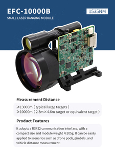 وحدة ليزر صناعية من زجاج الإربيوم بطول موجة 1535 نانومتر، مدى 13000 متر، تردد 10 هرتز، مقاومة للماء IP67، اتصال RS422 - Product Image 5