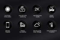 Caméra embarquée 4G 2K+1080P avec carte SIM LTE, DVR connecté au véhicule, GPS, mini caméra de sécurité pour voiture, contrôle par application mobile, diffusion en direct