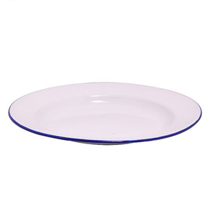 Regenbogen Farbe Emaille Platte Sets Chinesische Art Keramik platte Dish Country Design Nachhaltige Camping Lebensmittel Servieren Stahlst änder - Product Image 6