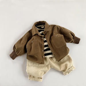 Frühjahr Herbst Babykleidung Kleidung Langärmlig braune Jacke Jungen Mädchen Babykleidung Oberteil - Product Image 3