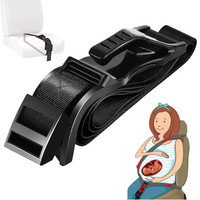 Nouvelle ceinture de soutien abdominal réglable Mocell en ABS+Polyester pour femmes enceintes, confortable, anti-crampes, accessoire de ceinture de sécurité automobile - Rose
