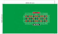 Nappe de table de mise en page de roulette "0" "00" sur mesure pour casino