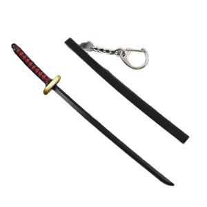 <span class=keywords><strong>Demon</strong></span> <span class=keywords><strong>Slayer</strong></span> Nichirin Blade Tanjiro Tomioka Giyuu Butterfly Ninja Porte-clés mousqueton en alliage métallique avec gaine 17cm - Product Image 5