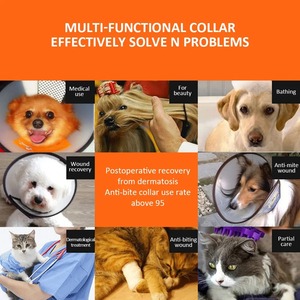 Anti-Scratch Anti-Bite Elizabeth <b>Collar</b> for Pet Protection Plastic Cone Animal Pattern Scarf Decoration for Cat <b>Dog</b> Grooming - Product Image 3