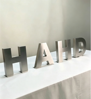 Lettres en métal 3D non éclairées, enseignes en acier inoxydable, logo d'entreprise pour immeuble de bureaux, devanture de magasin, signalétique extérieure