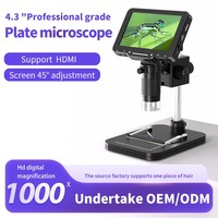 5 "HD MI USB Lab Digital Industrial Video Microscopio Cámara 16MP Full HD 1080P Teléfono Pixel Marco original CMOS