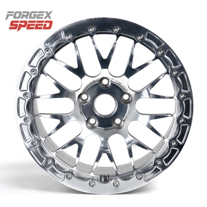 Ruedas Forjadas ForgeX Deep Dish <span class=keywords><strong>Drag</strong></span> <span class=keywords><strong>Racing</strong></span> con Beadlock de 17 Pulgadas 6X135 5X120.65 Pulido para Chevrolet Corvette Grand Sport Trasero - Product Image 2