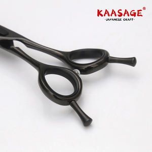 8-Inch Professionele Hondenverzorgingsschaar Japan 440c Zwart Roestvrij Staal Extreem Gebogen Handige Functies - Product Image 4