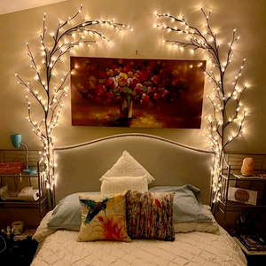 Decoraciones de Navidad para el hogar, plantas artificiales, flores, árbol, <span class=keywords><strong>sauce</strong></span>, luces de ratán, 2023 LED, pared, dormitorio, sala de estar, 144 - Product Image 6