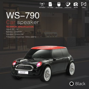 ODM/OEM WS-790 <span class=keywords><strong>Mini</strong></span> haut-parleur Bluetooth en forme de voiture <span class=keywords><strong>Cooper</strong></span>, haut-parleur sans fil portable avec radio FM, carte TF, USB et fonction mains libres - Product Image 3