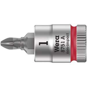 WERA - 05003351001 1/4 ''Phillips bit socket - EAN 4013288187260 HAND SOCKETS 1/4" - Product Image 1