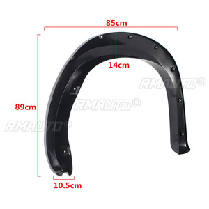 Garde-boue et extensions d'ailes pour Toyota Tundra 2007-2013, protection anti-éclaboussures noire pour les versions Base, SR5, Platinum, Limited - Product Image 5
